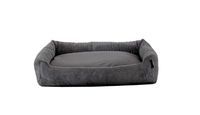 Tierbett Cordstoff fein anthrazit