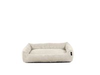Tierbett Cordstoff breit beige