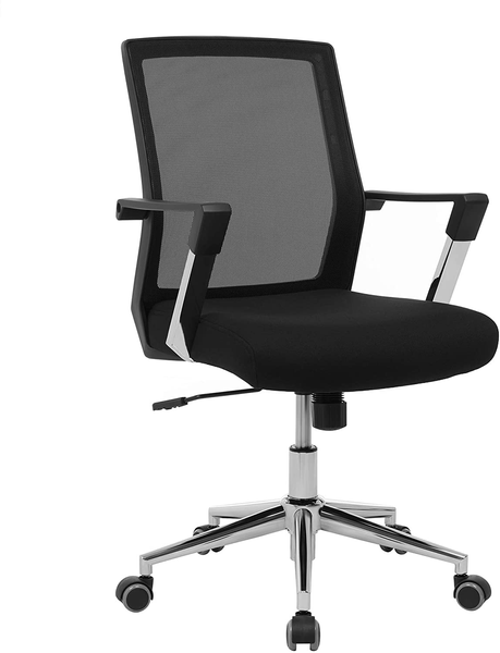 Bürostuhl, Schwarz, 61x55x(92-102)cm