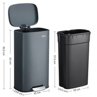 Pedal-Mülleimer 30L, mit Kunststoff-Inneneimer