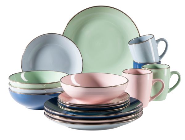 Serie Metallic Rim, Kombiservice 16 teilig für 4 Personen