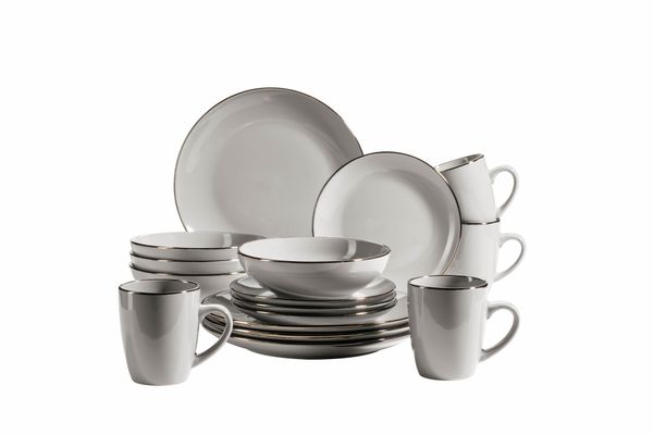 Serie Metallic Rim, Kombiservice 16 teilig für 4 Personen