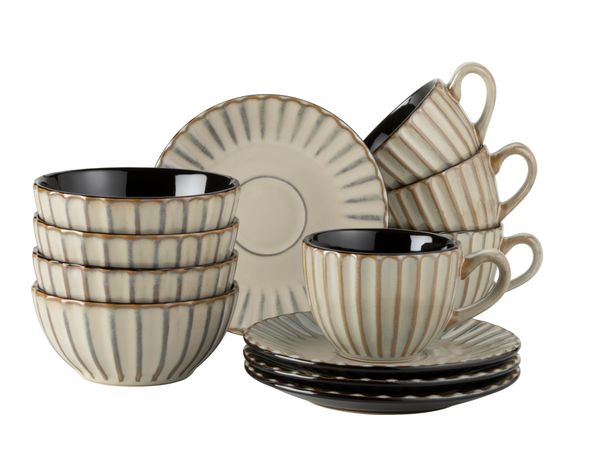 Serie Confino, Frühstücksset 12 teilig für 4 Personen