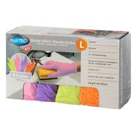 Bunte Nitril-Handschuhe - 80er-Pack, Größe L