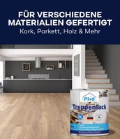 Treppenlack Set 1,5L Glänzend für ca. 18m² /Treppensiegel Klarlack Holzlack