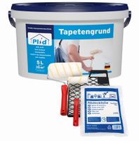 Tapetengrund Set weiß matt 5L für ca. 35m² / Tapetengrundierung Grundierung