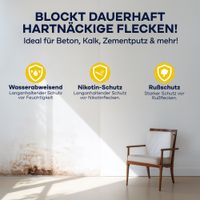 Isolierfarbe 0,75L Weiß + Anstreichset / Wandfarbe Nikotinfarbe Innenfarbe