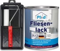 Premium Fliesenlack Fliesen Lack  Fliesenfarbe Lackierset Lichtgrau - Glänzend
