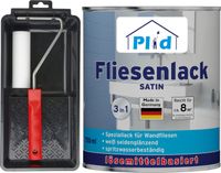 Premium Fliesenlack Fliesen Lack  Fliesenfarbe Lackierset Weiß - Seidenglänzend