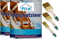 Premium Holzschutzlasur Holzlasur Holzschutz Holzgrundierung Set Palisander