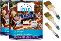 Premium Holzöl Pflegeöl Holzschutz Imprägnieröl Pinsel Teak