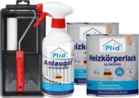 Heizkörperlack 1,5L Weiß Glänzend für ca. 18m² + Lackierset + Anlauger 0,5L