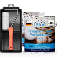 Parkettlack Set 5L Farblos Satin für ca. 60m² /Parkettsiegel Klarlack Holzschutz