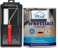 Parkettlack Set 0,75L Farblos Glänzend für ca. 9m² / Parkettsiegel Klarlack Holz