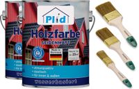 Premium Holzfarbe Holzlack Farbe für Holz Pinsel Schwedenrot
