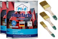 Premium Holzfarbe Holzlack Farbe für Holz Pinsel Silbergrau
