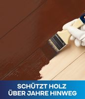Holzlasur 1,5l Palisander für ca. 16m² + Lasurpinselset 3-tlg. / Holzschutzlasur