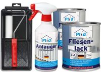 Premium Fliesenlack Fliesen Lack  Fliesenfarbe Anlauger Lackierset Cremeweiß - Glänzend