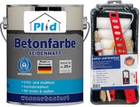 Betonfarbe 2,5L Anthrazit für ca. 25m² + Anstrichset / Bodenbeschichtung Sockel