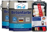 Premium Betonfarbe Sockelfarbe Bodenfarbe Bodenbeschichtung Set Silbergrau