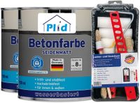 Betonfarbe 1,5L Anthrazit für ca. 16m² + Anstrichset / Bodenbeschichtung Sockel