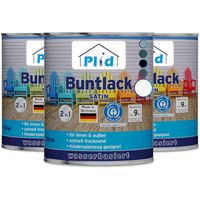 Buntlack 2,25L für ca. 27m² - Weiß / Holzfarbe Türenlack Acryllack