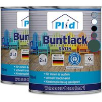 Buntlack 1,5L für ca. 18m² - Moosgrün / Holzfarbe Türenlack Acryllack