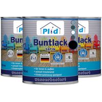 Premium Buntlack Holzfarbe Türenlack Möbellack Tiefschwarz