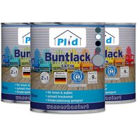 Buntlack 2,25L für ca. 27m² - Silbergrau / Holzfarbe Türenlack Acryllack