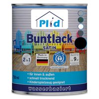 Buntlack 0,75L für ca. 9m² - Schwarz / Holzfarbe Türenlack Acryllack
