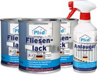 Premium Fliesenlack Fliesen Lack  Fliesenfarbe & 0,5l Anlauger Anthrazitgrau - Glänzend