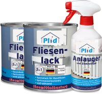 Premium Fliesenlack Fliesen Lack  Fliesenfarbe & 0,5l Anlauger Weiß - Seidenglänzend