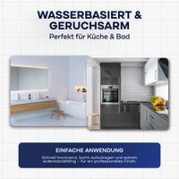 Fliesenlack 1,5L Weiß - Seidenglänzend + Anlauger für ca. 16m²  / Fliesenfarbe Küche/Bad