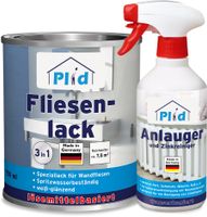 Premium Fliesenlack Fliesen Lack  Fliesenfarbe & 0,5l Anlauger Weiß - Glänzend