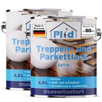 Parkettlack 5L Farblos Satin für ca. 60m² /Parkettsiegel Klarlack Holzlack