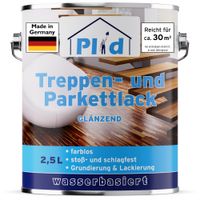 Parkettlack 2,5L Farblos Glänzend für ca. 30m² / Parkettsiegel Klarlack Holzlack