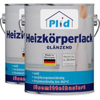 Heizkörperlack LH 5L für ca. 450m² Weiß Glänzend / hitzebeständiger Lack bis 80°