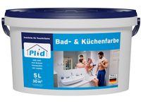 Bad & Küchenfarbe 5L Weiß für ca. 30m² / Badfarbe Küchenfarbe Feuchtraumfarbe Weiß