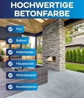 Betonfarbe 1,5L Silbergrau - für ca. 16m² / Bodenbeschichtung Bodenfarbe Sockel
