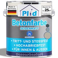 Betonfarbe 2,5L Silbergrau - für ca. 25m² / Bodenbeschichtung Bodenfarbe Sockel