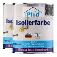 Isolierfarbe LH 1,5L Weiß für ca. 4m² /Kellerfarbe Nikotinfarbe deckweiß Wandfarbe