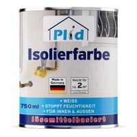 Isolierfarbe LH Weiß für ca. 2m² /Kellerfarbe Nikotinfarbe deckweiß Wandfarbe