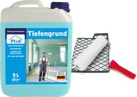 Tiefengrund bläulich 5L Set inkl. Anstreichset - Grundierung für Beton - Haftgrund