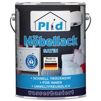 Möbellack 1,5L Weiß Satin / Türenlack Holzlack Spielzeugfarbe Acryllack Lack