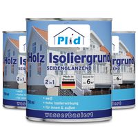 Holz-Isoliergrund 2,25L Weiß / Isolierfarbe Holzgrundierung für Wetterschutzfarbe