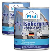 Holz-Isoliergrund 1,5L Weiß /  Isolierfarbe Holzgrundierung für Wetterschutzfarbe