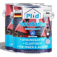 Holzfarbe 5l Taubenblau, für ca. 50m² / Holzlack Schutzfarbe Schnelltrocknend