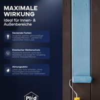 Holzfarbe 2,25l Taubenblau, für ca. 23m² / Holzlack Schutzfarbe Schnelltrocknend