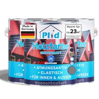 Holzfarbe 2,25l Silbergrau, für ca. 23m² / Holzlack Schutzfarbe Schnelltrocknend