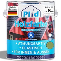 Holzfarbe 0,75l Moosgrün, für ca. 8m² / Holzlack Schutzfarbe Schnelltrocknend